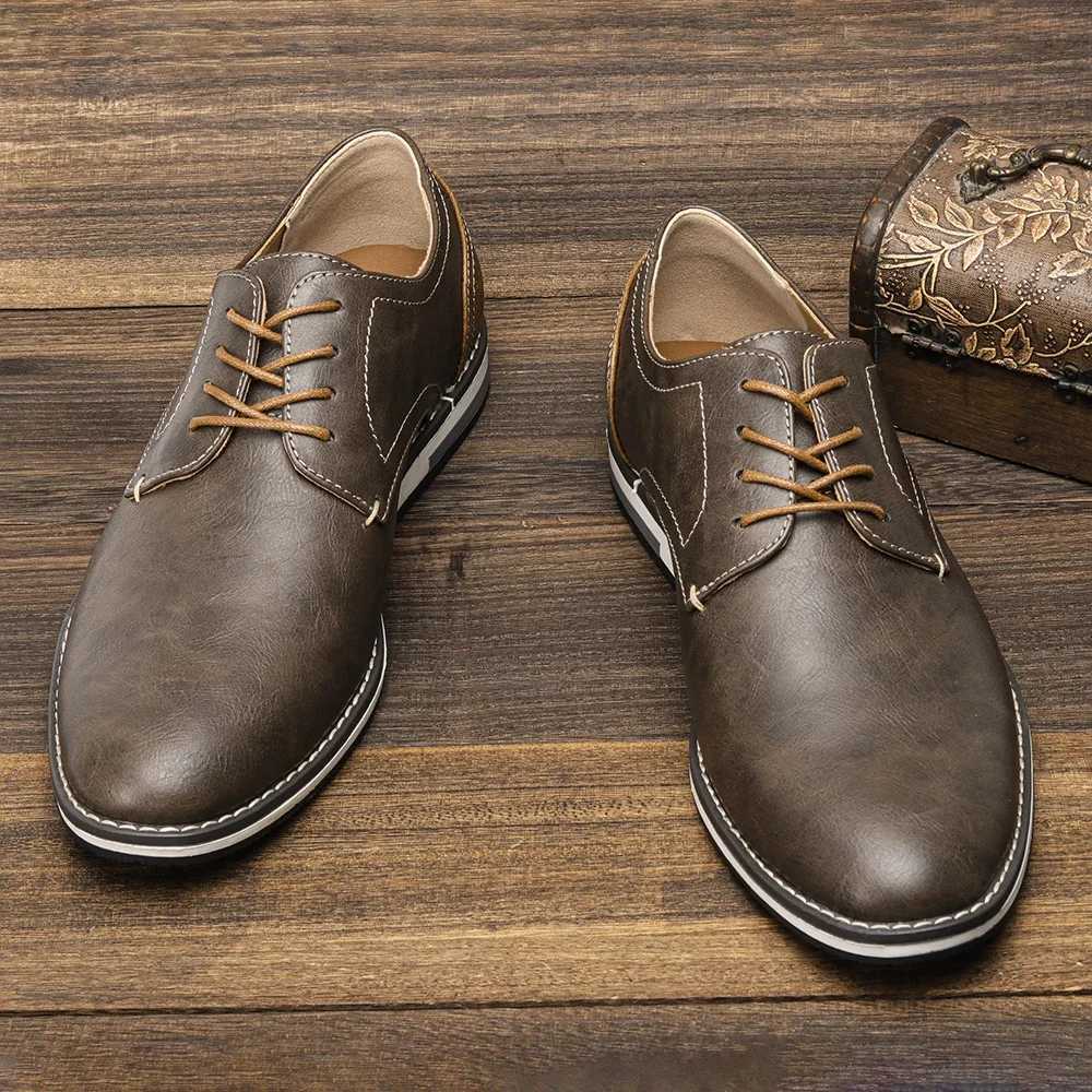 39~49 men shoes brand 2023 fashion comfortable men leather shoes #KD4163C250408