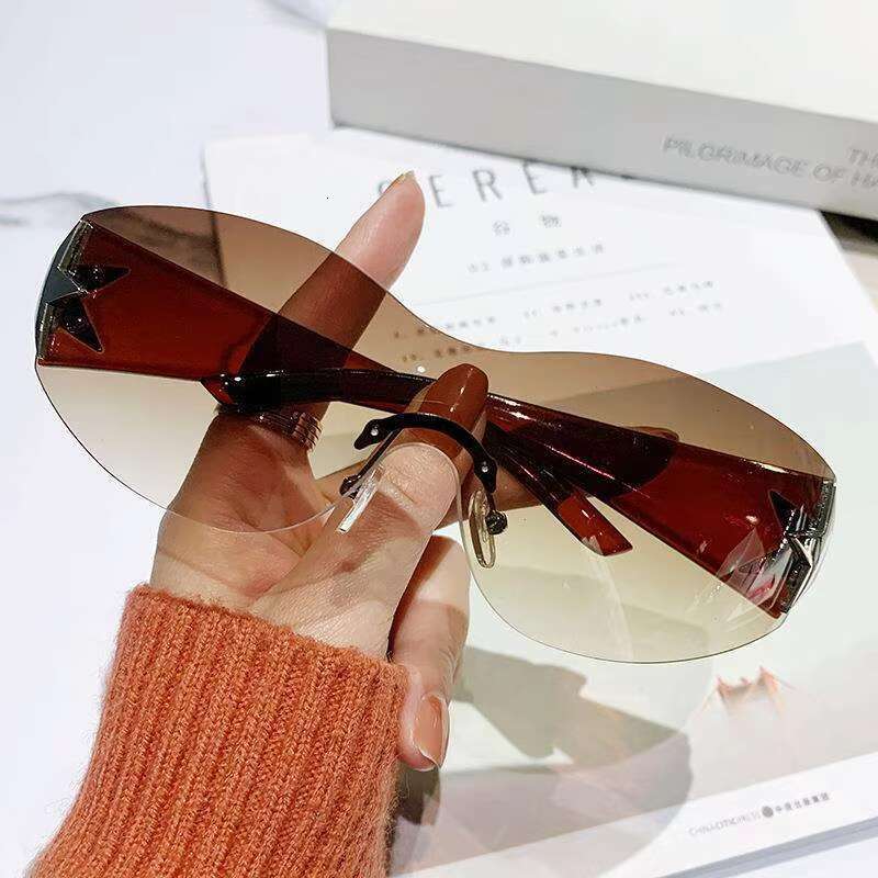 Uv400 Protection Women Men Five Star Sunglasses One Piece Flat Top Punk Sun Glasses Designer Sunglasses for Mens Woems