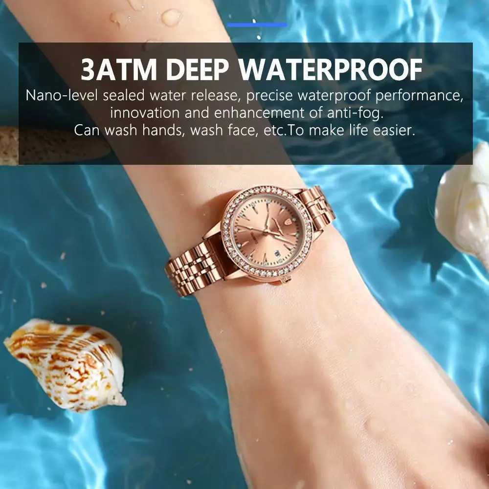 Poedagar Luxury Casual Womens Watch Waterproof Date Womens Watch Elegant Diamond Womens Quartz Watch Simple Womens WatchT250408