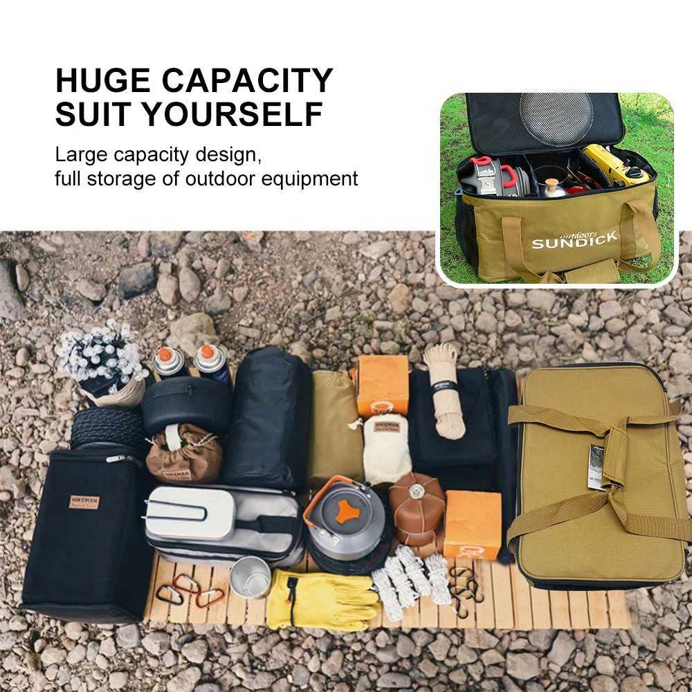 Outdoor Portable Storage Bag Large Capacity Travel Tableware Bag Meal Bag for Camping Picnic Tool Cookware Utensils OrganizerC250407