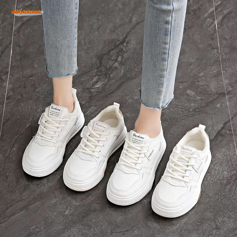 Women's Thick Sole Sports White Velvet Cotton Acts, New Stylish Design 2025, Suitable For Outdoor Activities, Work Acts #ddmykukumalu
