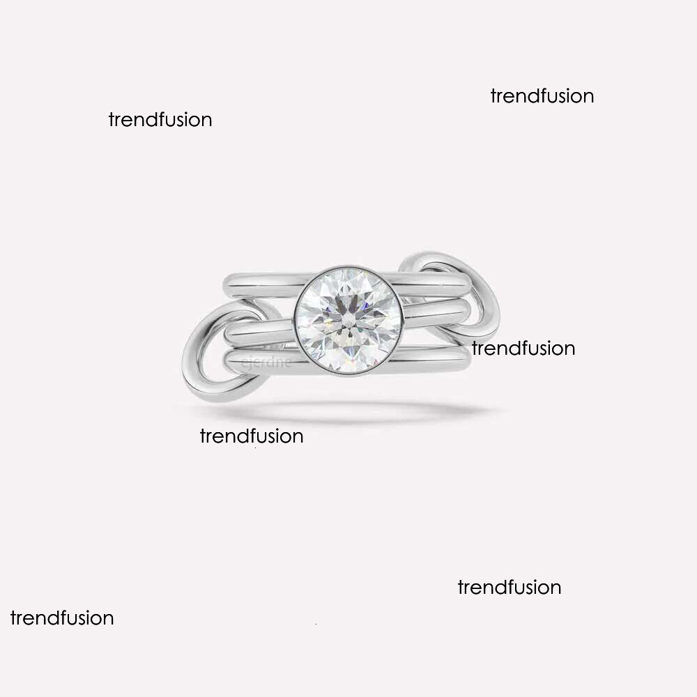 designer VVS Moissanite ring for women men spinelli kilcol rings pass dia tester S sier overlapping Stacking 3 bands Ring
