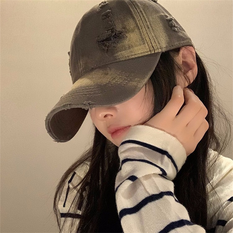 Free shipping 2025 new hot Bucket hat for men women Washed and worn-out, the hole is versatile and shows the face is small