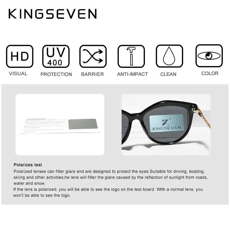 KINGSEVEN 2024 Polarized Womens Sunglasses Gradient Lens Luxury Sunglasses Brand Lentes de sol Mujer W250408