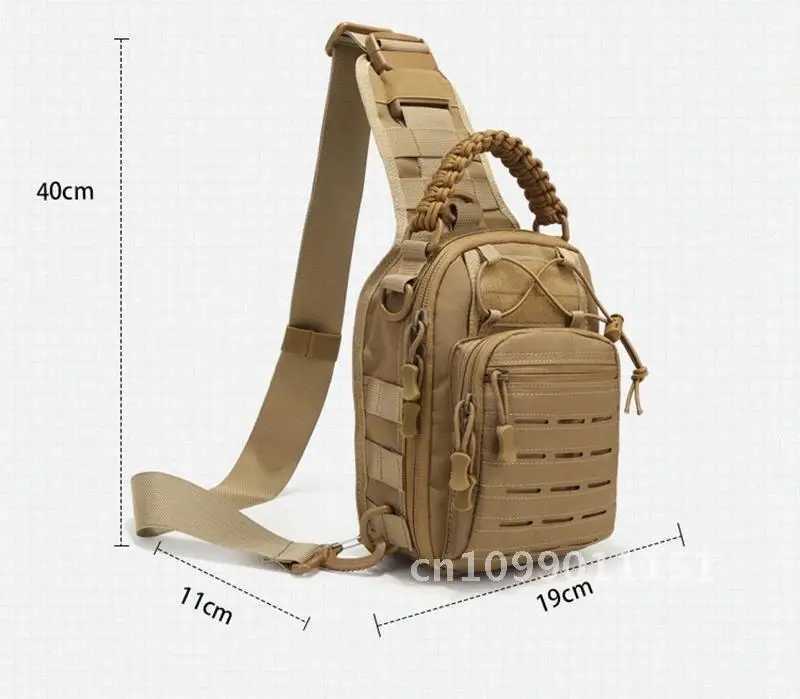 Tactical Shoulder Daypack Hunting Bag 1000D Outdoor Military Pack Sling Hiking Bag Cycling Crossbody Backpack CompactC250407