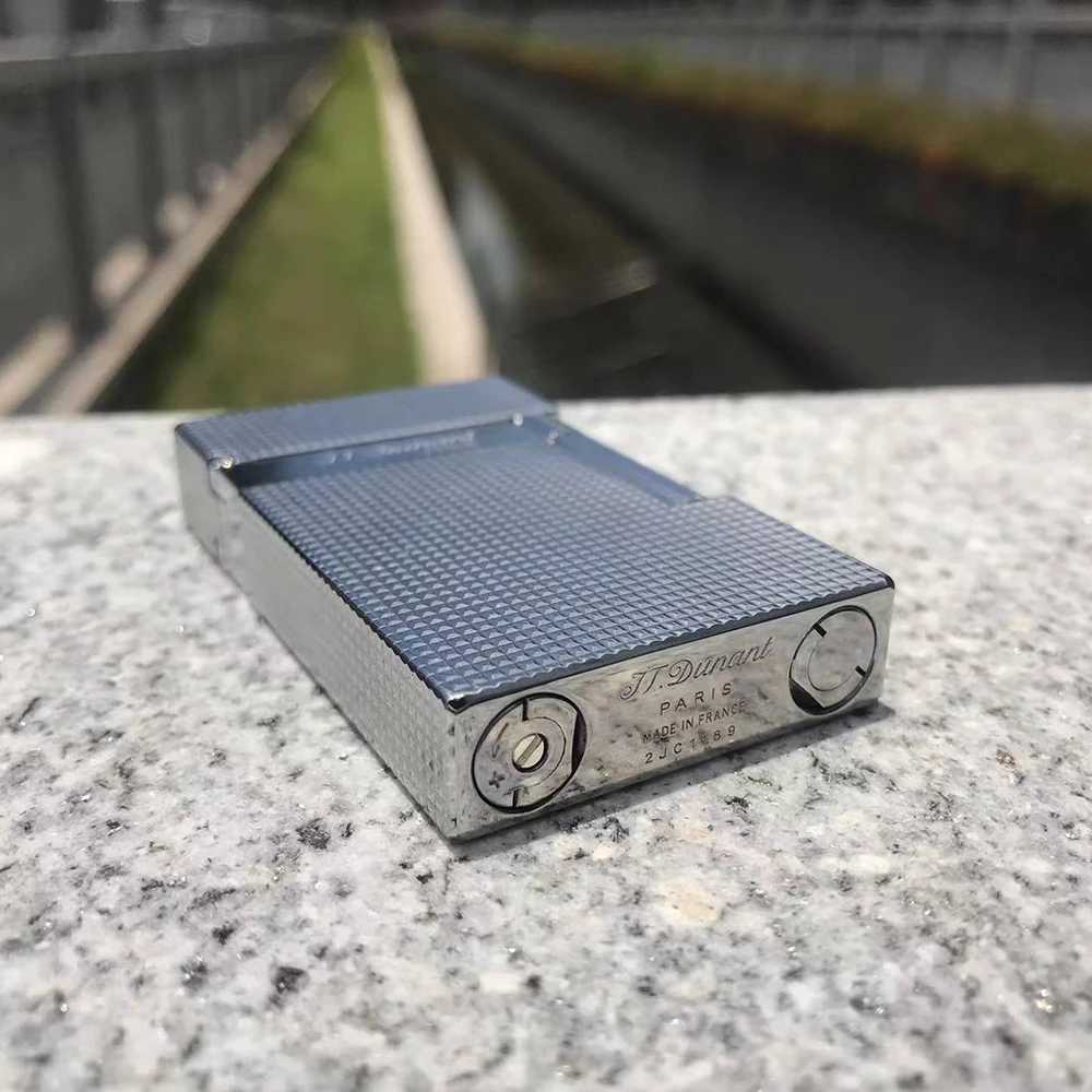 JT Dunant Lighter Flat tone Butane Gas Lamp Classic Carving Smoke Small Tool Fashion Cigar Accessories Direct Shipping CustomizationXJ250407