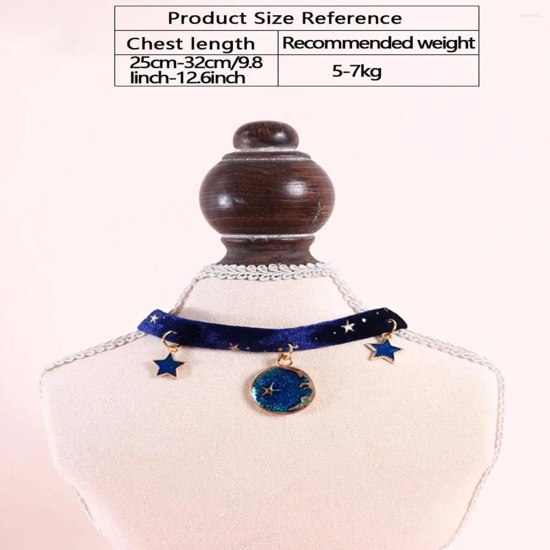 1pc-Cute Cat Pendant Necklace Printed Star Puppy Collar Lobster Clasp Adjustable Extension Chain Pet topstamp