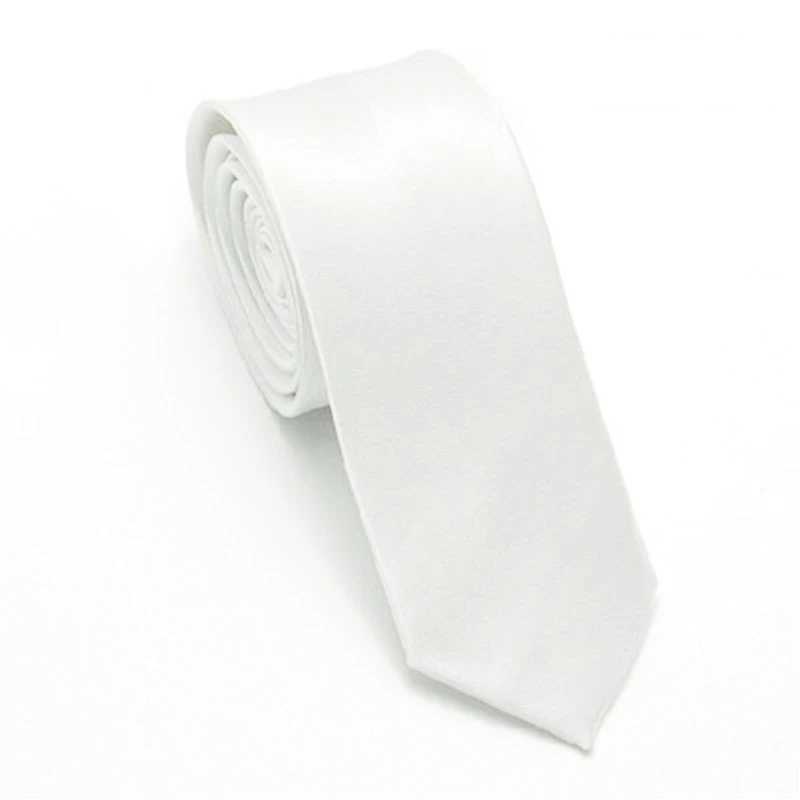 Men Blank Sublimation Tie Solid Color White DIY Heat Transfer Polter Silky Necktie for Formal Wedding Party Business X250407