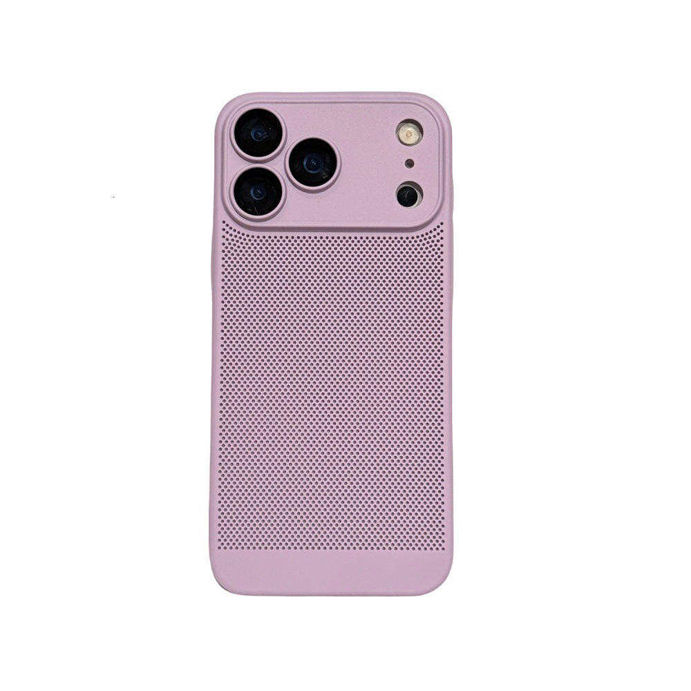 Cooling Mesh Solid Color Phone Case Compatible with iPhone 17/16 Personalized Protective Cover iPhone 15/14 Pro