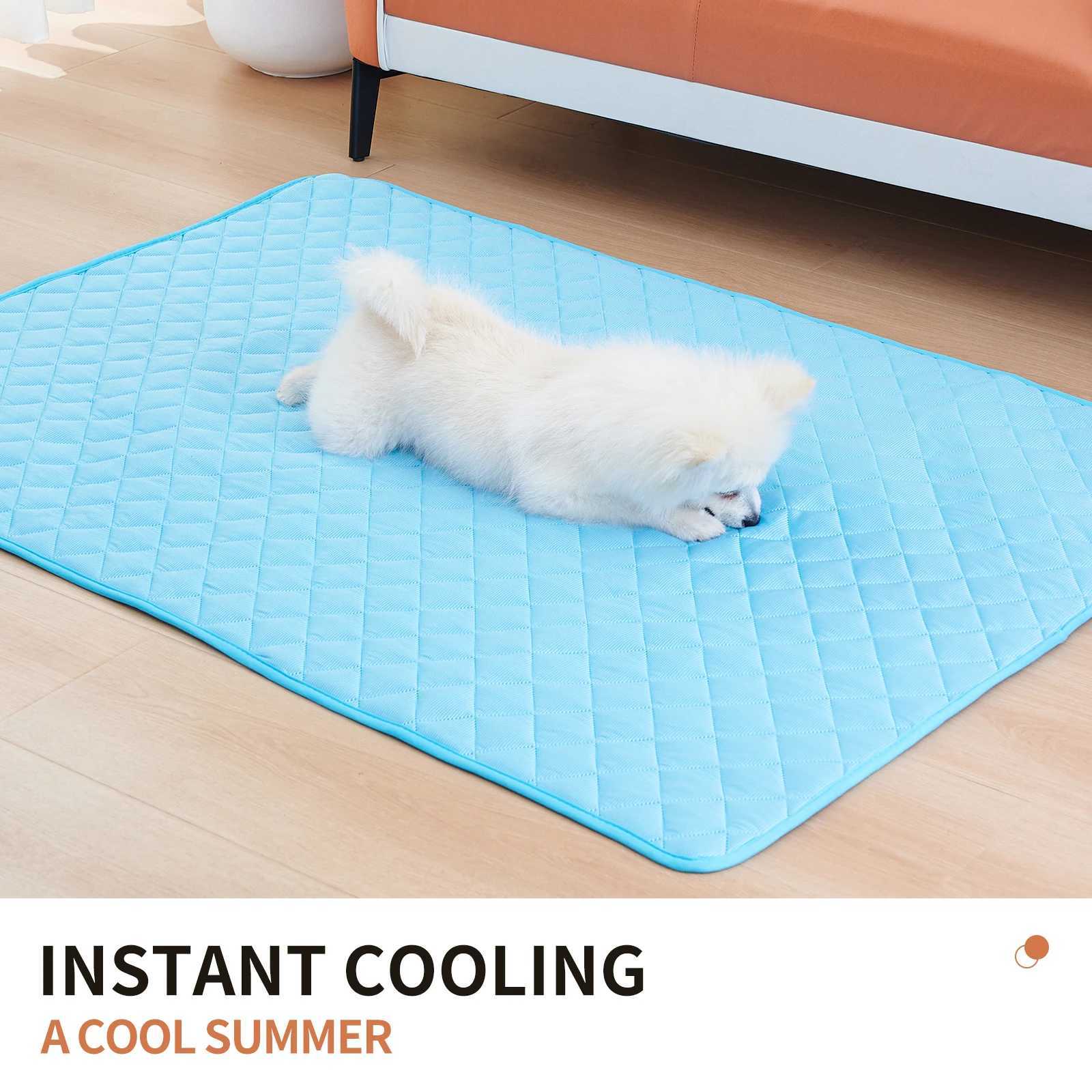 Dog cooling pad dog and cat pet cooling pad summer ice silk dog cooling pad and washable urine pad Y250407