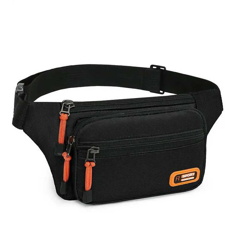 Waterproof mens fanny pack fashionable running chest bag unisex suspender cross body bag casual hip belt bag mens waist bag Z250407