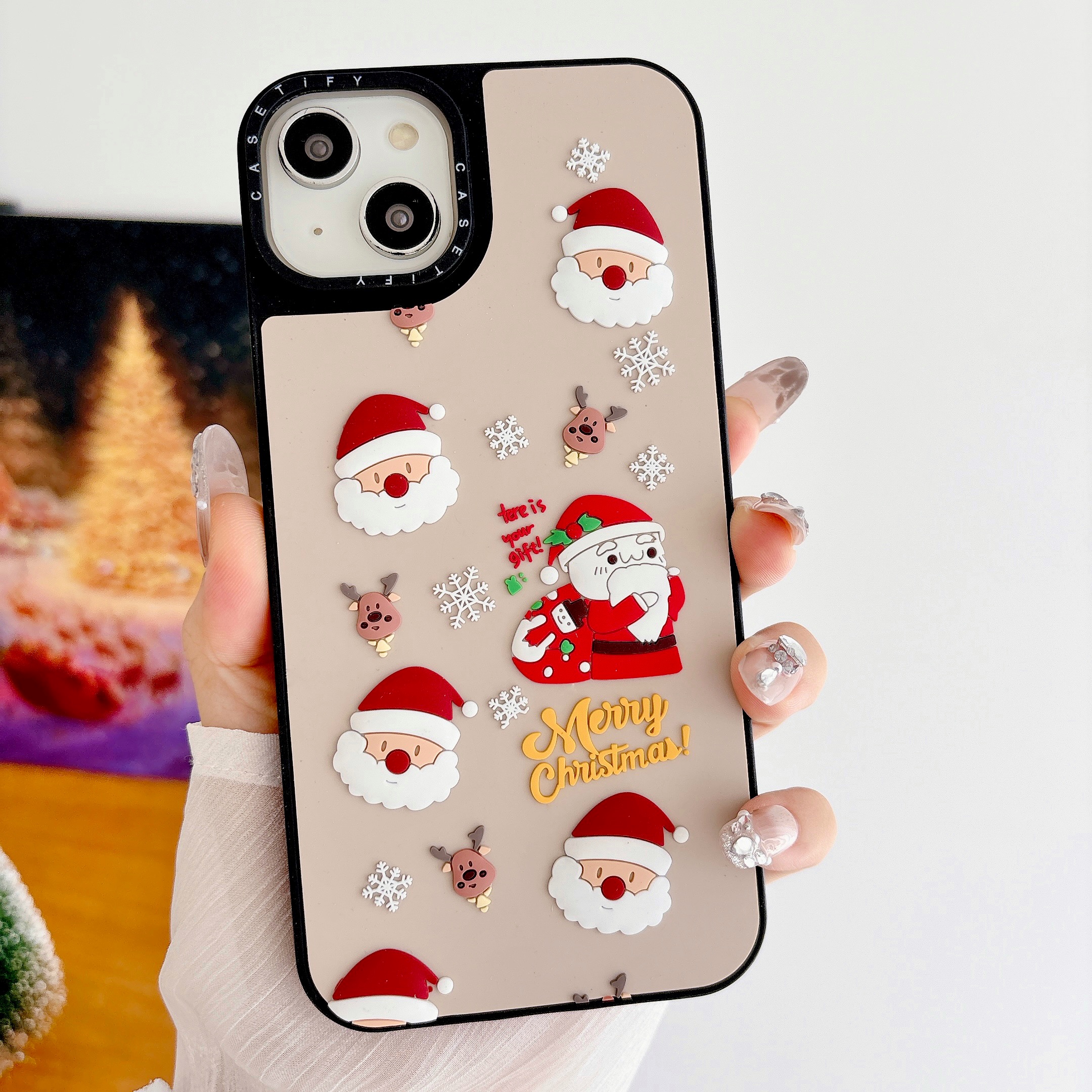 3D Silicone Mobile Phone Case Christmas Patterns Cartoon Designer for iPhone 17 PRO Air 16 15 Plus