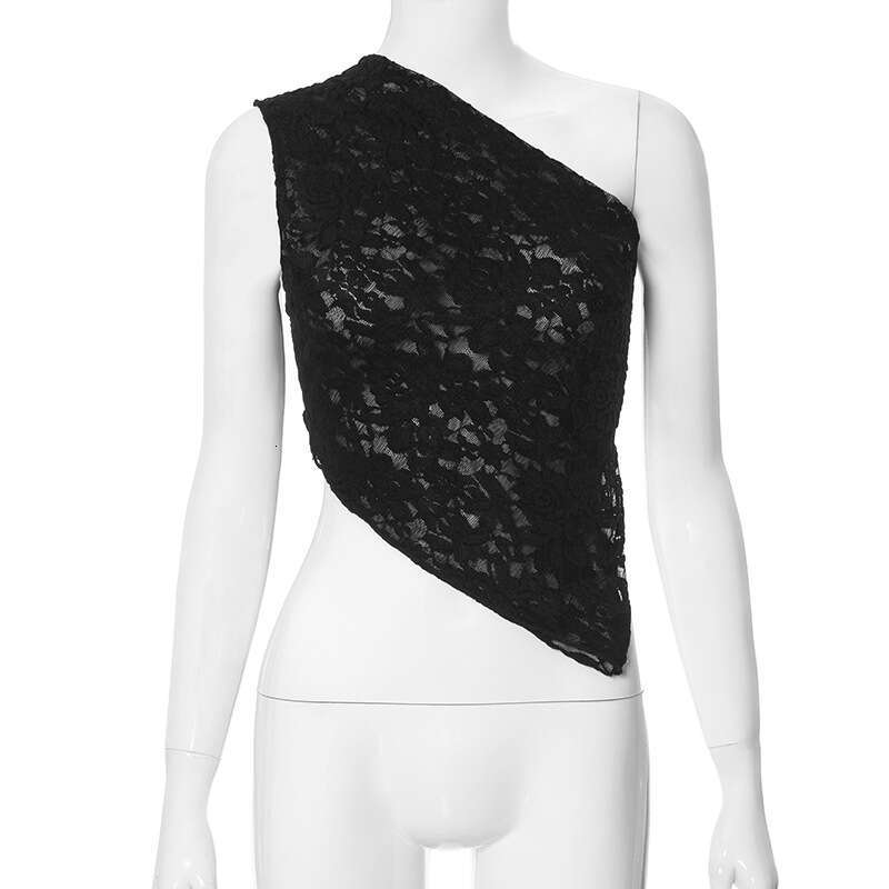 European and American women's solid color exposed waist asymmetrical slng collar top wholesale 2025 new style temperament chic elegant clothing