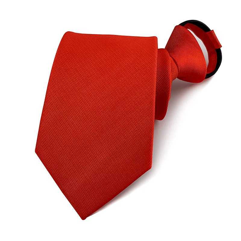 Solid Necktie Zipper Tie 8cm Ties Business for Man Gravatas Handkerchief Bowtie Mens Wedding Shirt Accessories X250407