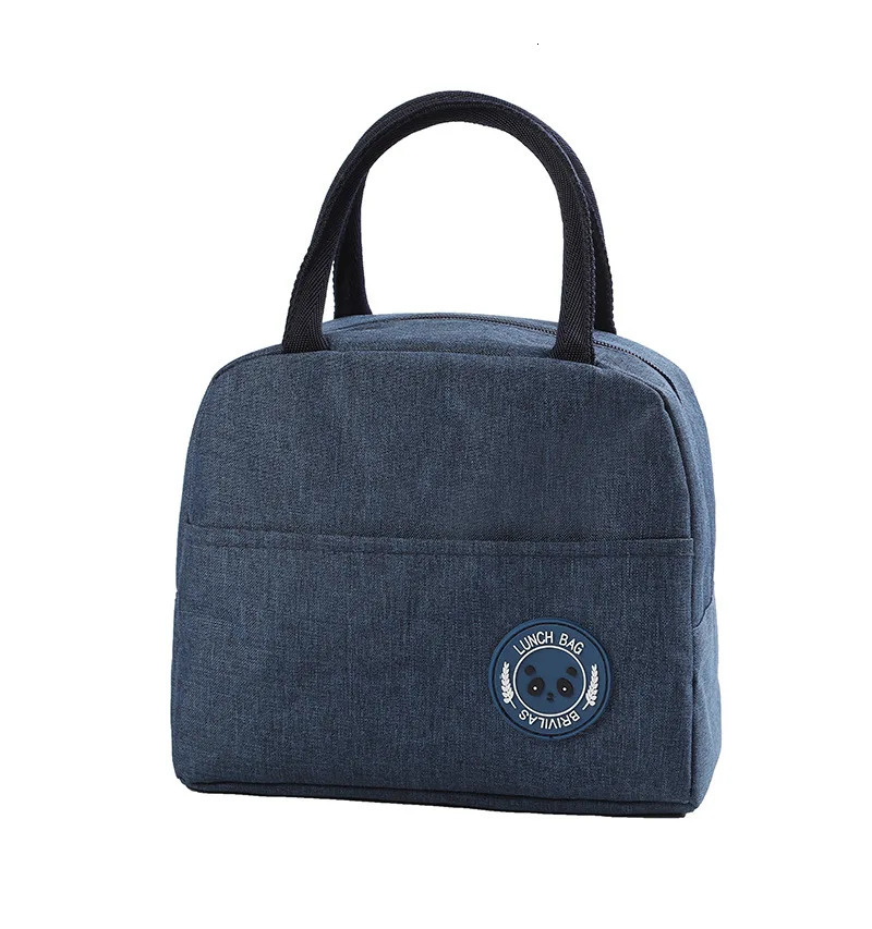 Lunch bag cooler handbag portable insulated box canvas refrigerated food container school picnic boys and girls travel lunch 250401