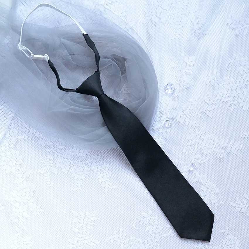 Fashion Uniform JK Ties Solid Brown White Neckties College Student Shirt Suit Neckwear Preppy Chic Short Neck Tie Lazy-tie X250407