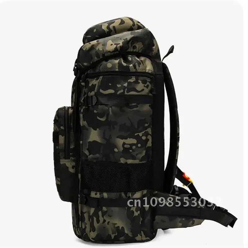 70L Large Tactical Climb Waterproof Backpacks Outdoors Hiking Camping Travel BagsC250407