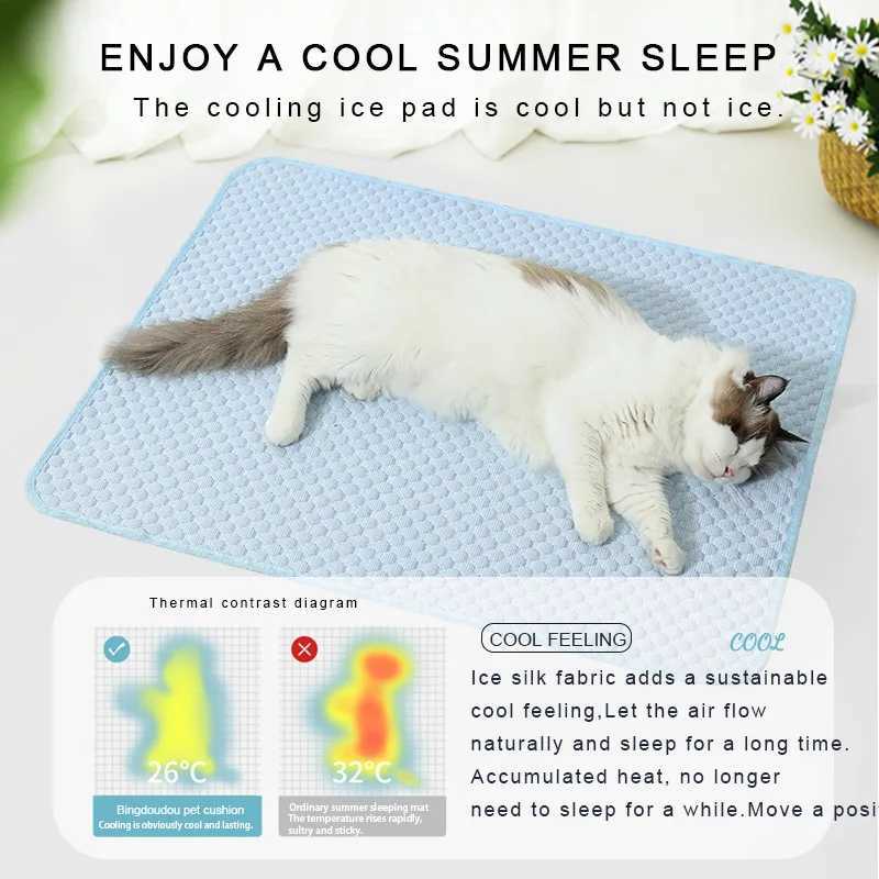 New Pet Ice Mat Summer Cool Dog Mat Dog Mat Cooling Breathable Ice Cat Mat Summer Pet Ice Cat Mat Y250407