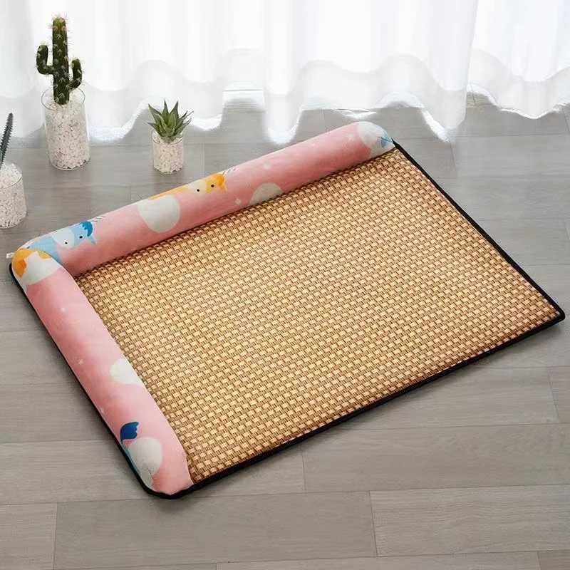 Multicolor summer pet dog nest mat Teddy corgi small and medium-sized dog general cool and comfortable in summer scratch resistant Y250407