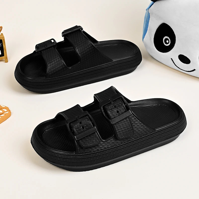Summer Kid Slippers Non-slip Sandals Boy Girls Eva Platform Soft Bottom Girls Kids Trend Slides Beach Shoes 250408