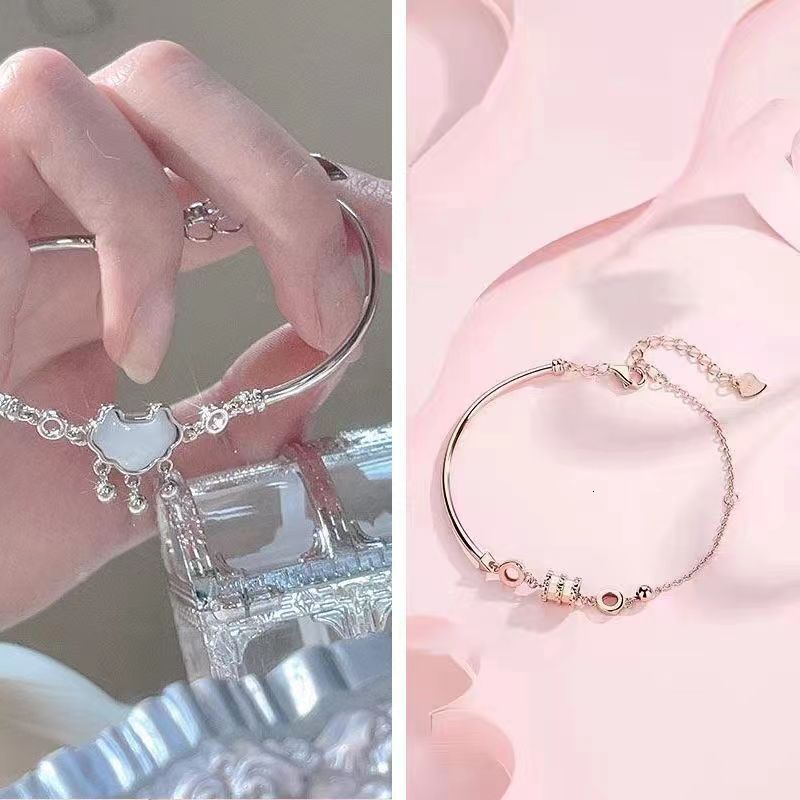 Coming Love White Beimu Ruyi Safe Women's Long Life Lock Bracelet