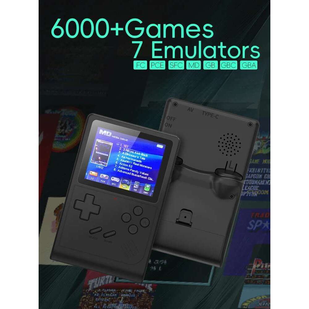 Handheld Console Portable Retro Mini Video Game NES/SNES/GBA Emulators Consoles for Gameboy Player GB300 Kid Gift