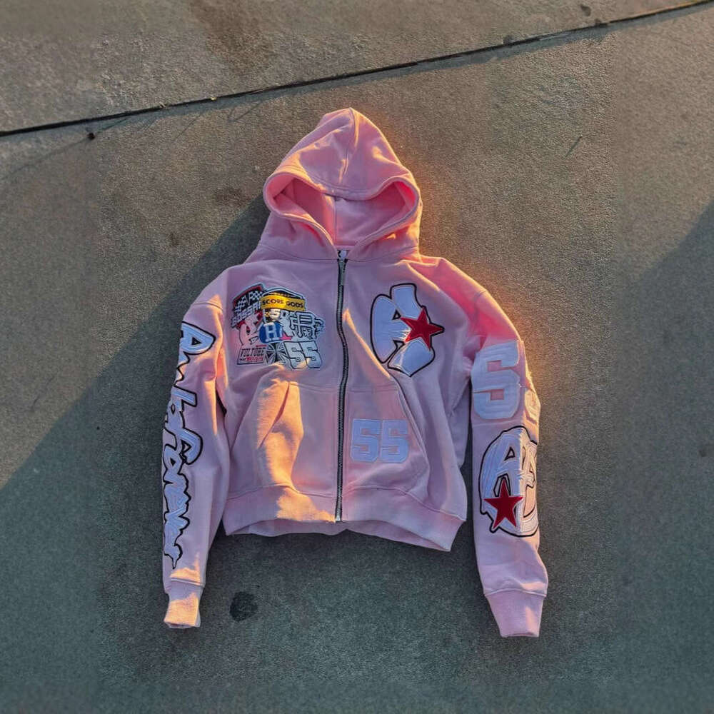 Street unisex fashion high street ins style patch hip-hop hoodie