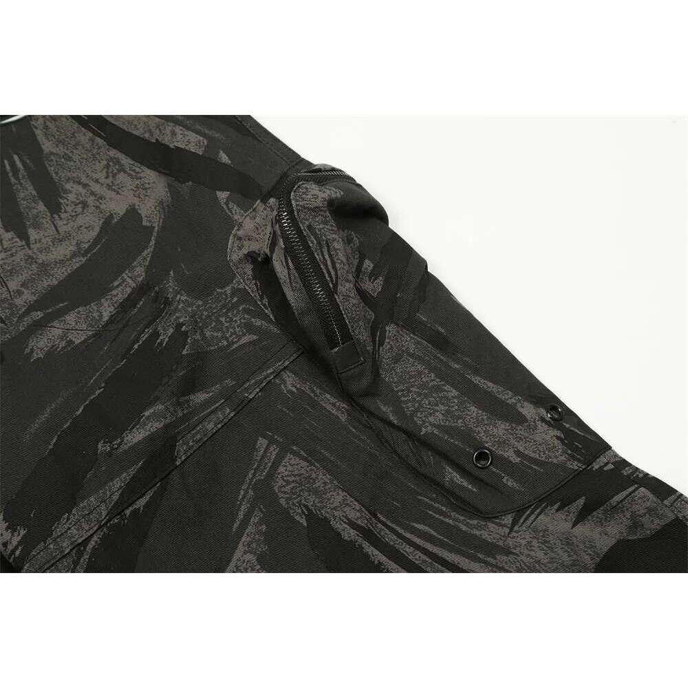 Ink Painting Camouflage Cargo Pants Mens High Street Spliced Pocket Loose Straight Wide Leg Trousers Men