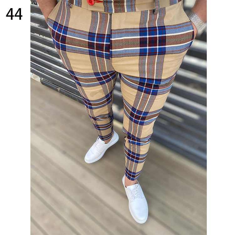 Fashion Summer Designer mens pants casual sportswear fitness party wedding Long pants Slim Business Groom Wedding Dress Pant