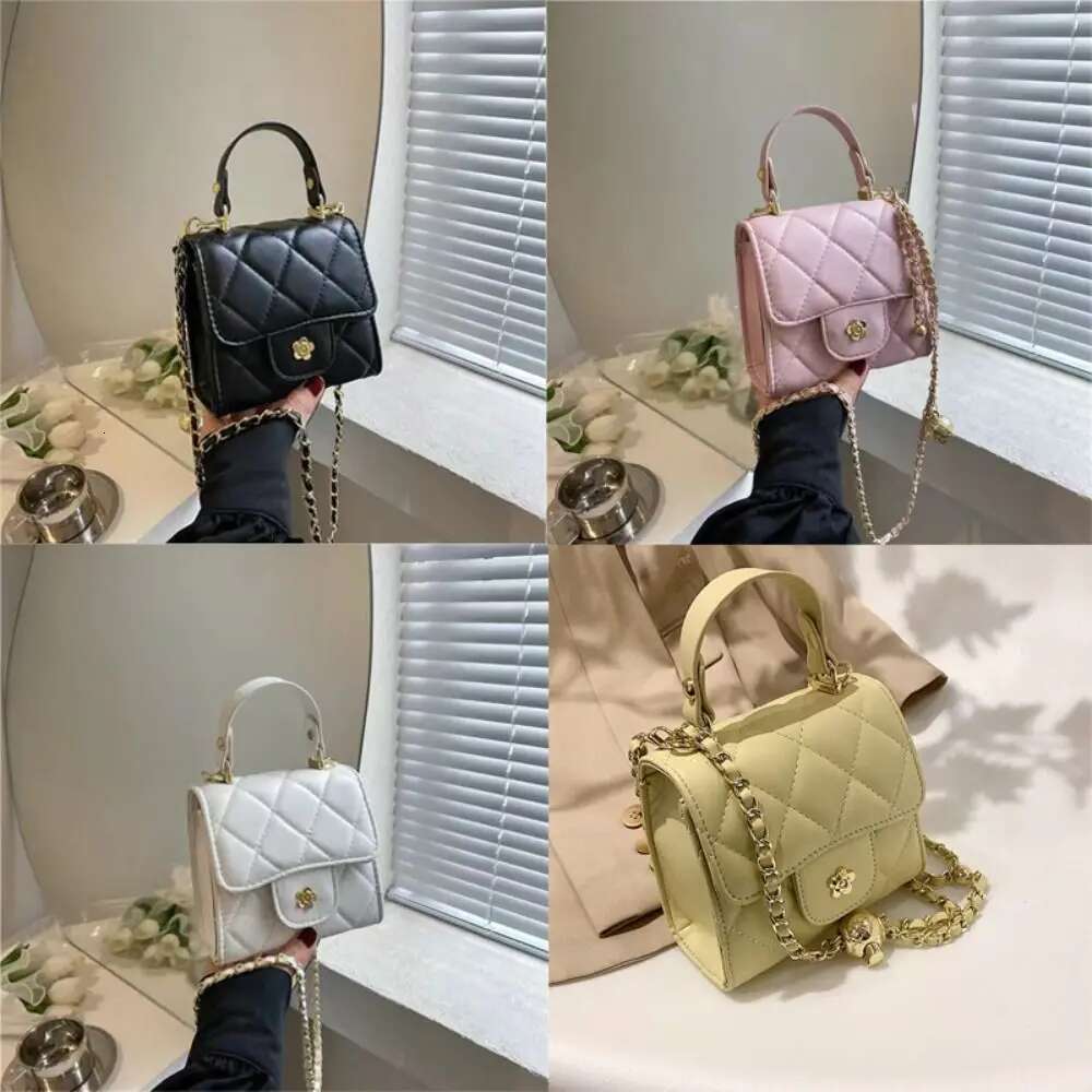 Fashion 2025 New Chain Crossbody For Women Mini Shoulder Bag Ladies Rhombus Embroidery Handbags PU Leather Messenger Bags