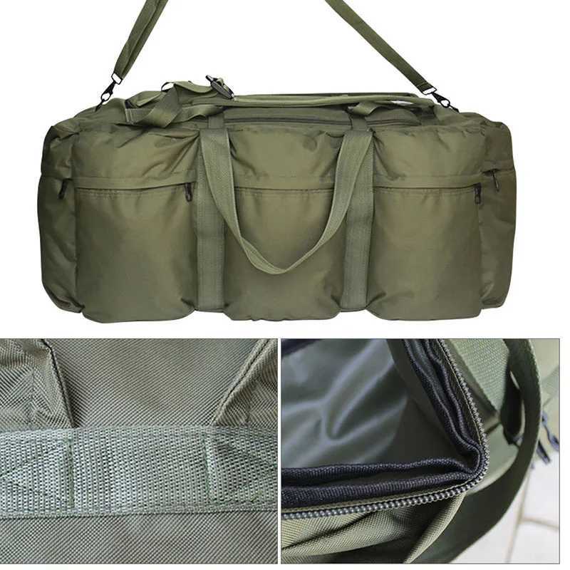 100L Camping Super Large Capacity Backpack Men Camping Storage Bag Men Tent Canopy Military Tactical Shoulder Bag Travel HandbagC250407