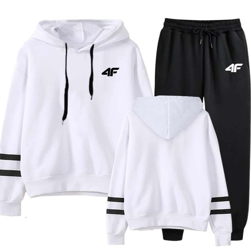 Hot Sales Women's Tracksuit Printing Hoodie+Trousers 2 Pcs Set Fashion Casual Splicing Clothing Sports Daily Womens Pants Sets