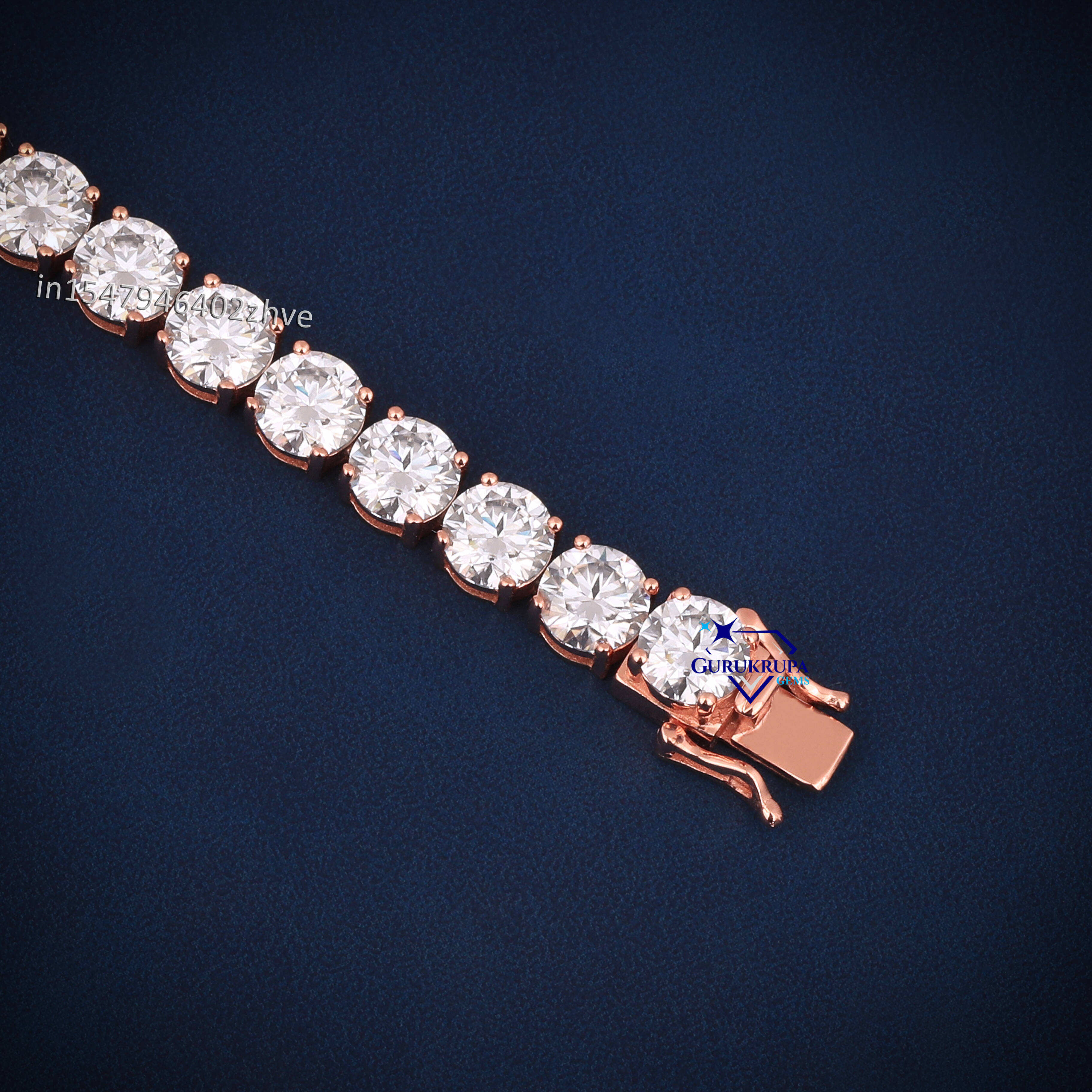 High Quality Iced Out 925 Sterling Silver Round Cut Moissanite Diamond VVS Clarity Tennis Bracelet Custom Design Women Jewelry