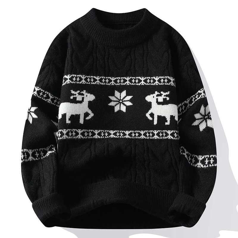 2024 New Fall Winter Cashmere Sweater Men Thick Warm Mens Sweaters With Dr Korean Harajuku Christmas Jumper S251110