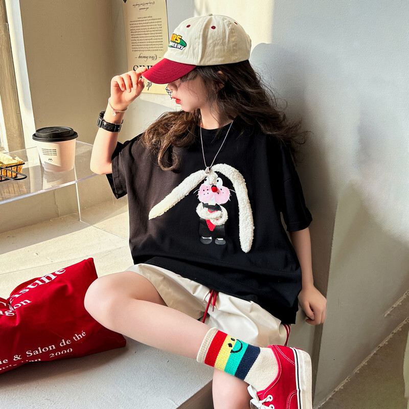 Ddmyshoesvip Summer Short T Shirt For Girls From CUHK Half Sleeved Children S And Pure Cotton Summer Clothing Trendy P Top Clothes Old Years Old