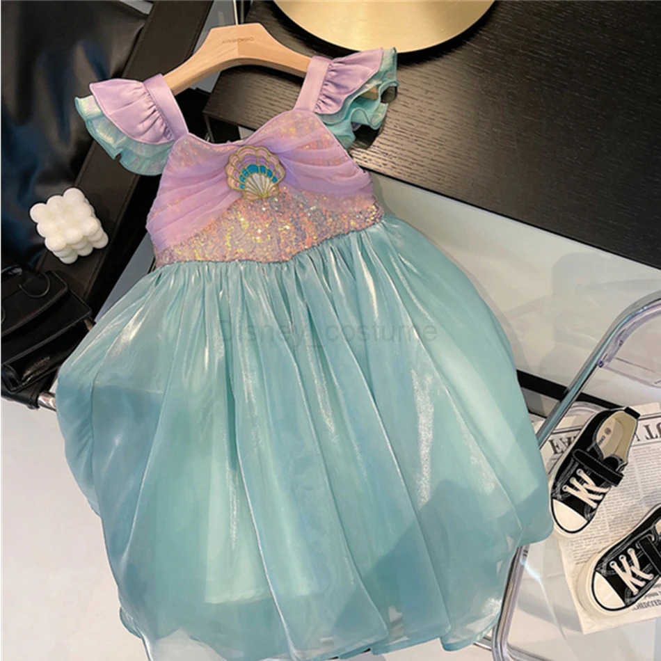 Disney Little Mermaid Princess Ariel costume childrens costume girl role-playing childrens carnival birthday party costume mermaid X250408