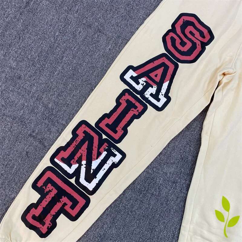 ss Oversized Cotton Sports Long Letter Print SAINT MICHAEL Sweat Pants Men Women Washed Casual Trourers