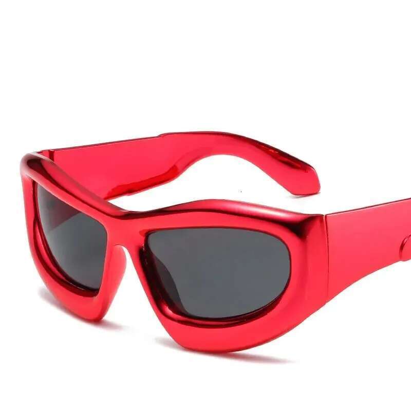 Cool Exaggerated Glasses Future Science Technology Sense Skiing Big Frame Sunglasses Dazzg Men And Womean