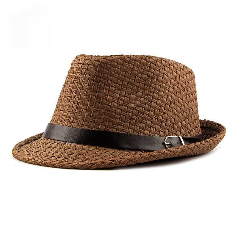 Jazz Hat Korean Fashion Simp Sun Hat Wens Summer Sunscreen Breathab Straw Hat for MenC250407