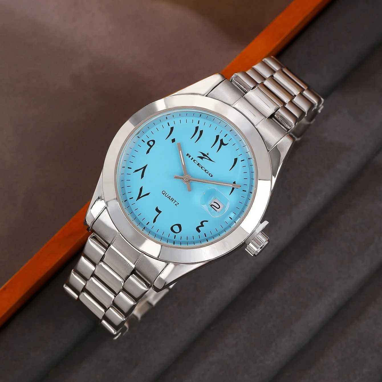Mens Quartz Watch Luxury Silver Stainless Steel High Quality Mens Fashion Business Leisure Watch Y250407