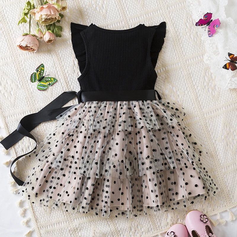 2025 Kids Dresses for Girls Short Sleeve Summer Dress Flower Party Costume Autumn Winter Dress Embroidery Children Clothing 250407