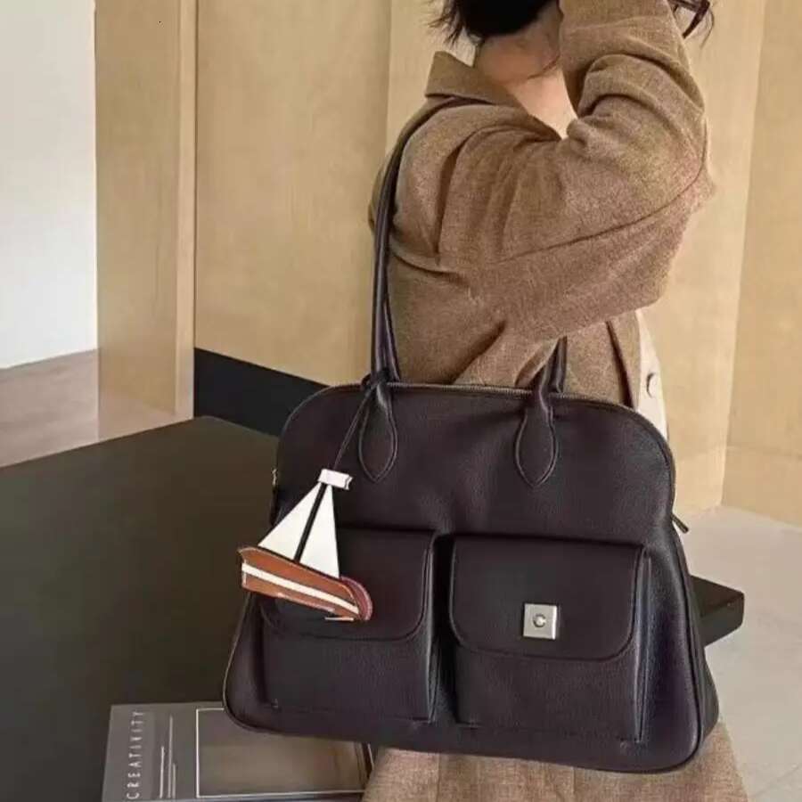 Retro Shell Design Used Multi Pocket Women's Shoulder Bag Handbag Trendy Street Chic Purse Large Capacity