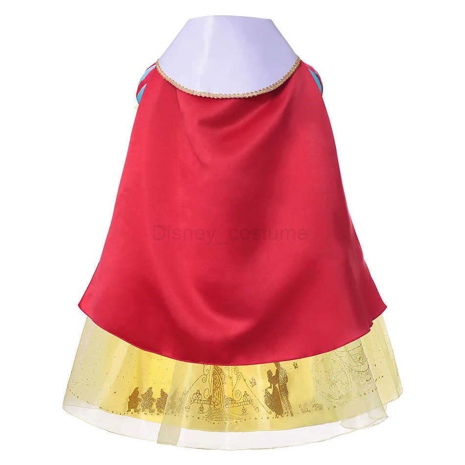 Disney Luxury Girl Dress for Carnival Party Cosplay LED Light Up Clothig 2-10Y Toddler Snow White with Cape Role Playing Birthday Gowns X250408