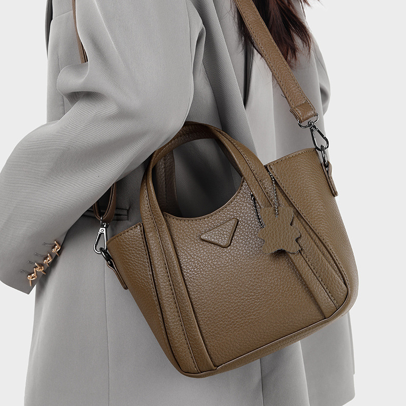 2025 New Design Bag Women's PU Leather Handbag Work Commuting Niche Single Shoulder Crossbody Bag