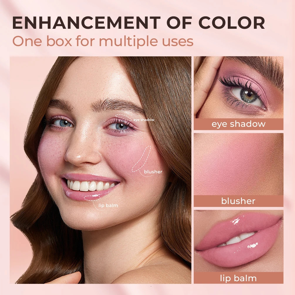 Black Crystal Blush Multi Balm Magic Temperature Change Gel Blusher Cream for Lip Eye Makeup Pink Cheeks Tint Rouge Palette 250325