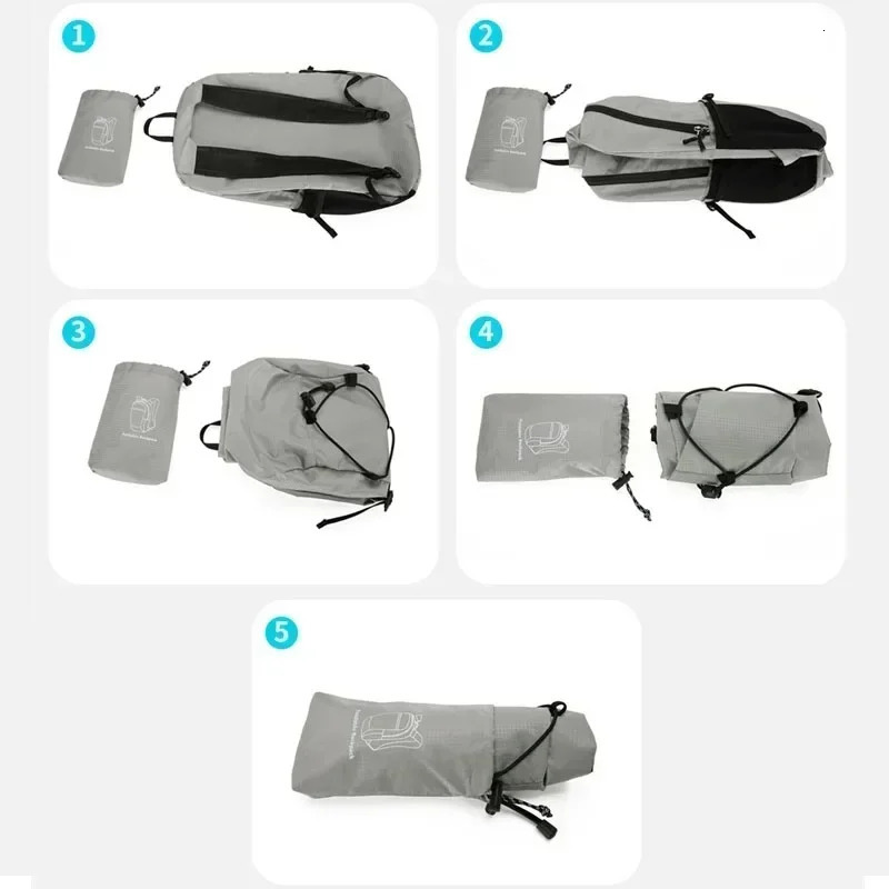 20L Outdoor Lightweight Foldable Waterproof Backpack Pack for Women Men Large Capacity Hiking Travel Backpack 250407
