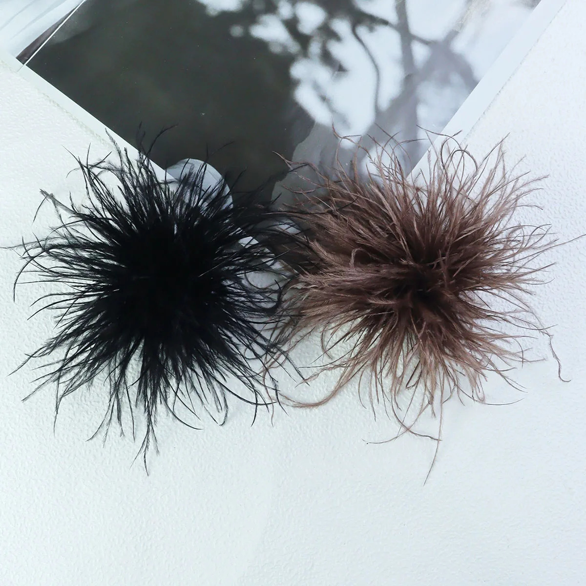 15cm Premium Vintage Classic Ostrich feather lapel Pin Brooch Fashion Accessory Gift 251106