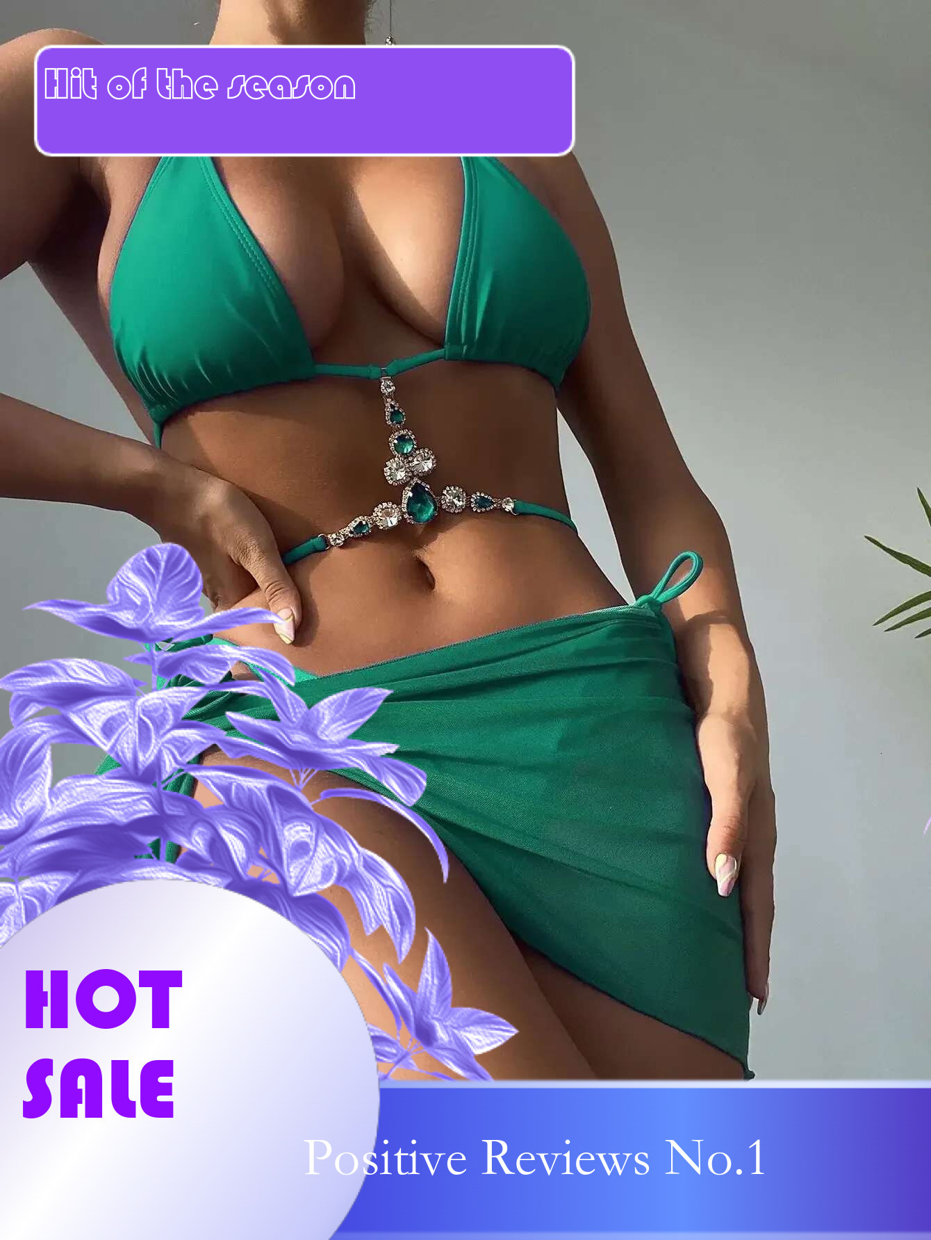Dongdumaoyi Pieces Mesh Skirt Swimwear Women Luxury Green Red Rhinestone Designer Bikini Set Bathing Suit Cover Up Thong Swimsuit