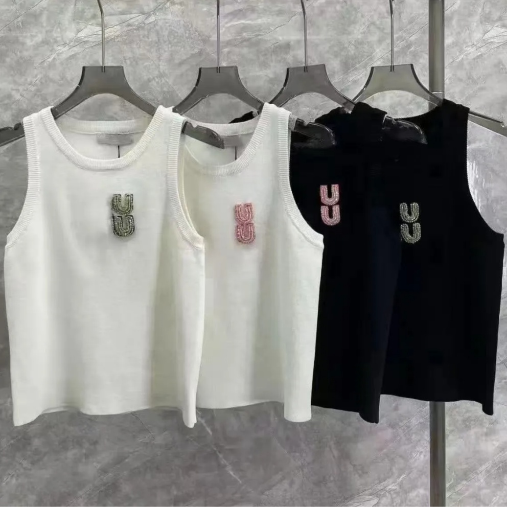 Womens Blouses Shirts Designer t Shirt Women Cropped Top t Tank Anagram Regular Cotton Jersey Female Tees Embroidery Knitwear for Sport Yoga Top Simple Vest