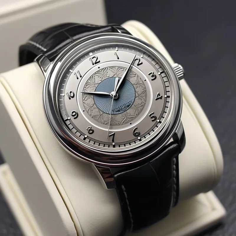 Mens Business Black Leather Waterproof Quartz Watch Y250407